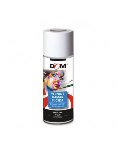 Vernice fissativa Damar DOM per pittura a olio - effetto lucido - 400 ml - 626