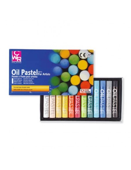 Pastelli tondi ad olio CWR 12 colori assortiti - MY/MOP12
