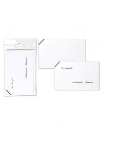 Biglietti lutto con scritta Rex-Sadoch - conf. da 25 pezzi - 8017S