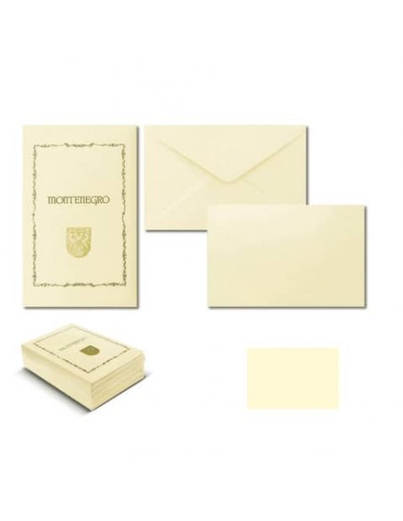 Cartoncino + busta Saul Sadoch modello Montenegro - conf. 5 taschette da 10 cartoncini + 10 buste - 8024