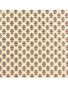 Rotolo carta lavabile per cassetti Sadoch - 50 cm x 5 m fantasia giglio marrone - X33X5-770