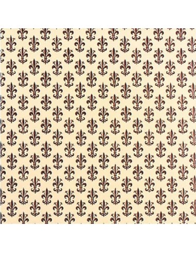 Rotolo carta lavabile per cassetti Sadoch - 50 cm x 5 m fantasia giglio marrone - X33X5-770