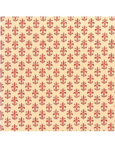 Rotolo carta lavabile per cassetti Sadoch - 50 cm x 5 m fantasia giglio rosso - X33X5-776