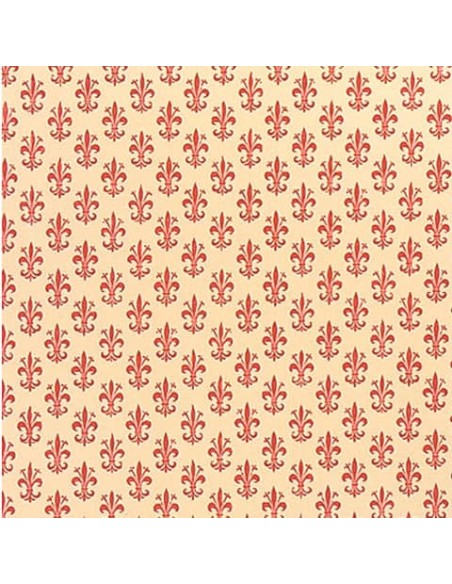 Rotolo carta lavabile per cassetti Sadoch - 50 cm x 5 m fantasia giglio rosso - X33X5-776