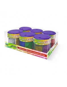 Porporina Lebez Dekor Line in barattolo 60 g - colori assortiti - conf. 6 pezzi - 80318