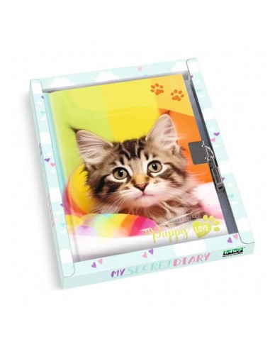 Diario dei segreti con lucchetto Lebez fantasia cuccioli assortiti - 4492