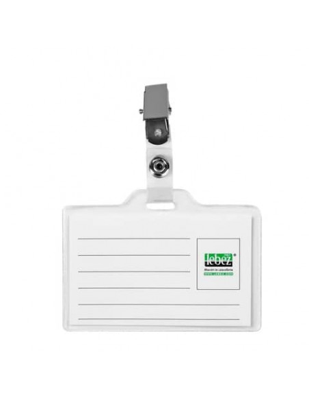 Portabadge con clip Lebez in PVC - conf. 50 pezzi - 31-140-B