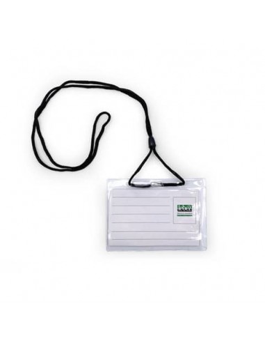 Portabadge con cordoncino Lebez colore nero - conf. 100 pezzi - 31-100-N-B