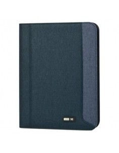 Portablocco City Time Dual A4 in tessuto tecnico - 26x34 cm - blu - 61501