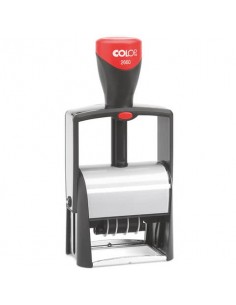 Timbro Colop 2600 autoinchiostrante datario con piastra personalizzabile 37x58 mm - 2660
