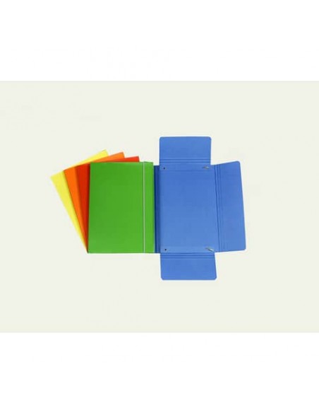Cartella a tre lembi con elastico Cartotecnica del Garda 17x25 cm - 10 colori assortiti - CG0040LBXXXAE15