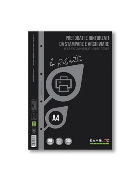 Blocco fogli ricambio Rambloc LA RISMETTA 100 fogli A4 - 90506995