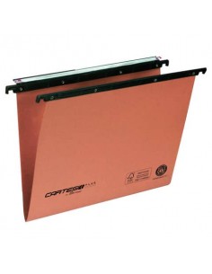 Cartelle sospese per cassetti Cartesio - interasse 39 cm fondo a V - arancione conf. 25 pezzi - 100/395-A2