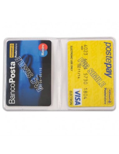 Portacard a due scomparti Alplast colori assortiti 890C