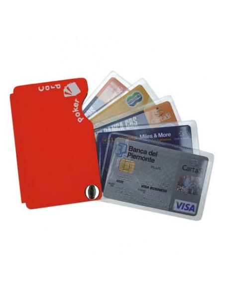 Portacarte Alplast Pokercard 5 scomparti - colori assortiti - 905