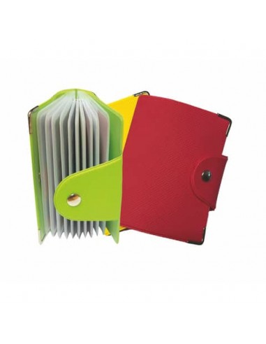 Portacarte a libro Alplast Portacard 20 scomparti in pvc colori assortiti 1021C