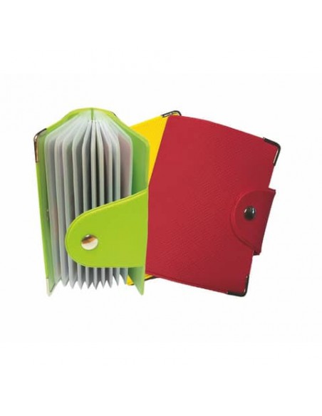 Portacarte a libro Alplast Portacard 20 scomparti in pvc colori assortiti 1021C