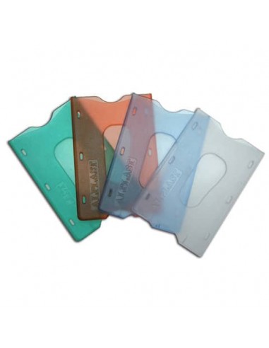 Portacarte rigido Alplast Portacard - 1 scomparto con asola estrattrice - trasparenti assortiti - 1009