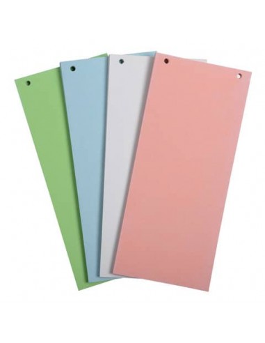 Divisori Exacompta formato 105x240 mm 180 g/m² colori assortiti - conf. 100 pezzi - 13495B