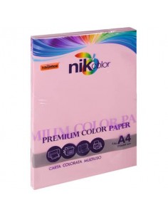 Carta colorata colori pastello formato A4 Nikoffice 5 colori assortiti pastello 160 g - 125 ff - 23NIK094/160