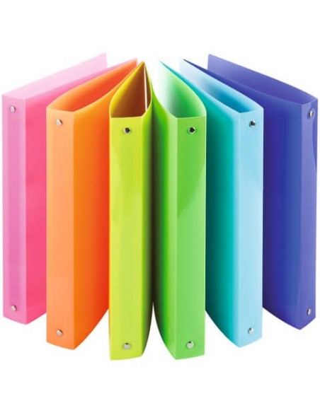 Raccoglitore 4 anelli Nikoffice in colori assortiti diametro 30 - fluo - 01NIK382/A