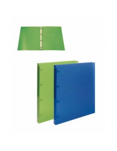 Raccoglitore trasparente 4 anelli Nikoffice in colori assortiti Ø 16 - rigato - 01NIK172/1