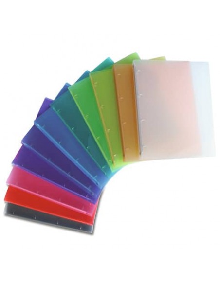 Raccoglitore trasparente 4 anelli Nikoffice in colori assortiti Ø 30 - colorato - 01NIK177/4N