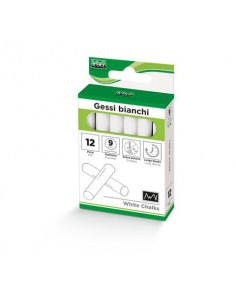 Gessi tondi non polverosi Lebez Ø 9 mm colore bianco - 20 conf. da 12 gessetti - 514