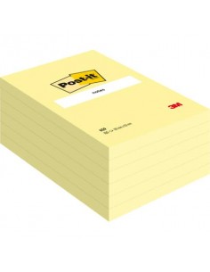 Foglietti riposizionabili Post-it® formato 101x152 mm - in conf. da 6 blocchetti Giallo Canary™ - 659N
