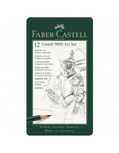 Set matite Faber-Castell 9000 gradazioni da 8B a 2H 12 gradazioni assortite 119065
