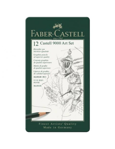 Set matite Faber-Castell 9000 gradazioni da 8B a 2H 12 gradazioni assortite 119065