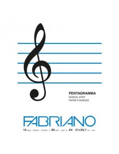 Album musica Fabriano 16 fogli - 80 g formato A4 - 19100378