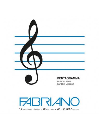 Album musica Fabriano 16 fogli - 80 g formato A4 - 19100378
