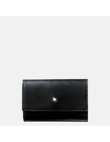 Astuccio portachiavi per 6 chiavi Montblanc Meisterstuck con bottone - nero - MB7161