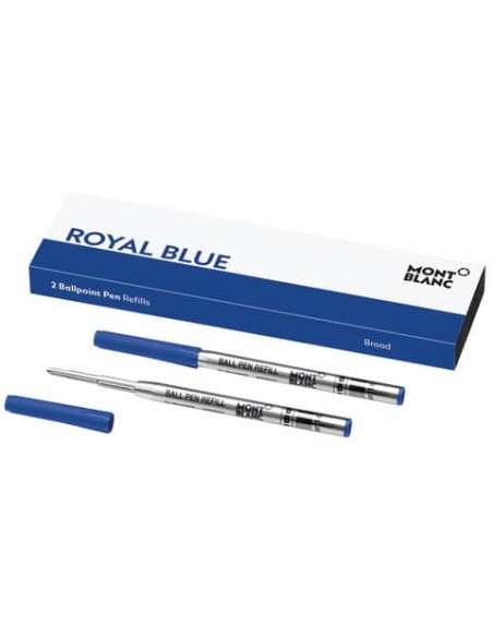 Refill per penne a sfera Montblanc punta broad - blu - conf. 2 pezzi - MB128215