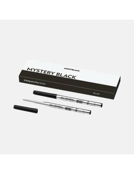 Refill per penne a sfera Montblanc punta broad - nero - conf. 2 pezzi - MB128212