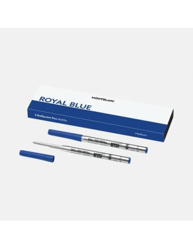 Refill per penne a sfera Montblanc punta media - blu - conf. 2 pezzi - MB128214