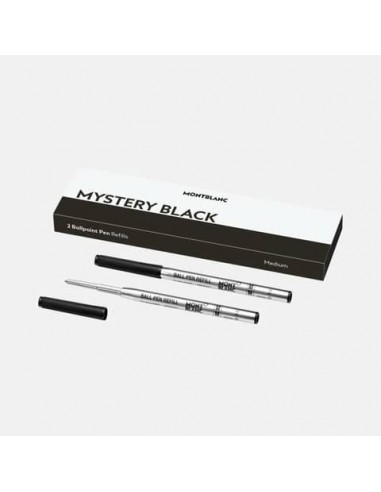 Refill per penne a sfera Montblanc punta media - nero - blister 2 pezzi - MB128211