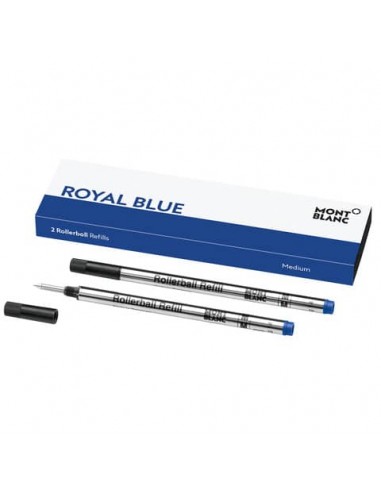 Refill per penne roller Montblanc punta media - blu - conf. 2 pezzi - MB128233