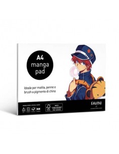Blocco collato Favini Manga Pad 140 g - 30 fogli formato A4 A4200C4