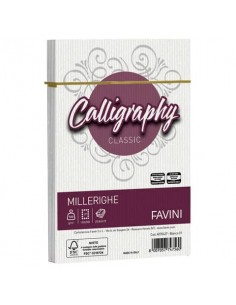 Busta Favini Millerighe formato 12x18 cm 100 g - conf. 25 pz - colore bianco A570427