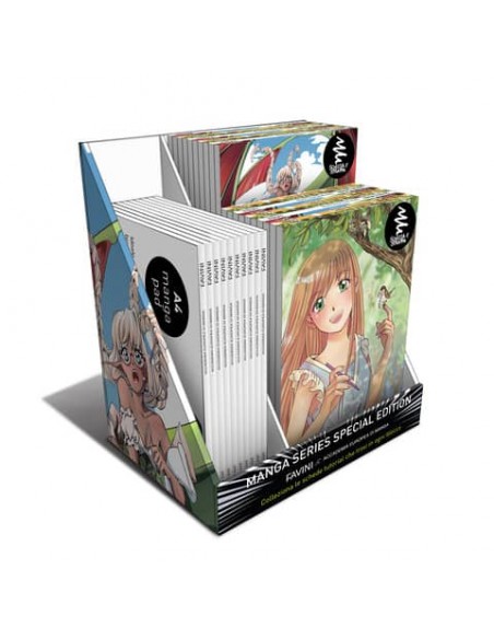 Espositore da banco 30 album Favini Manga - formati assortiti - G99X017