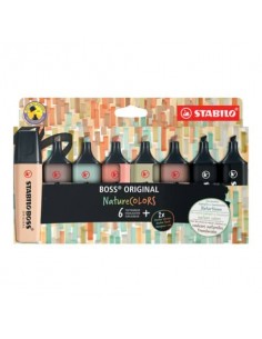 Evidenziatori Stabilo Boss Nature Colors - colori assortiti - conf. 8 pezzi - 70/8-2-1