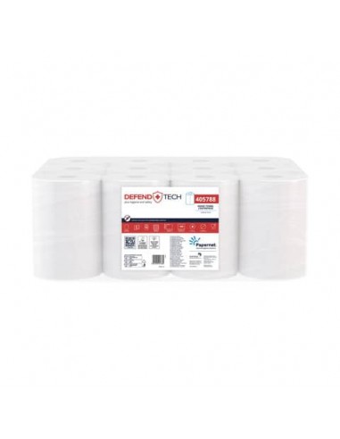 Rotoli asciugamano Papernet Centrefeed - conf. 12 pz - 189 strappi - 405788