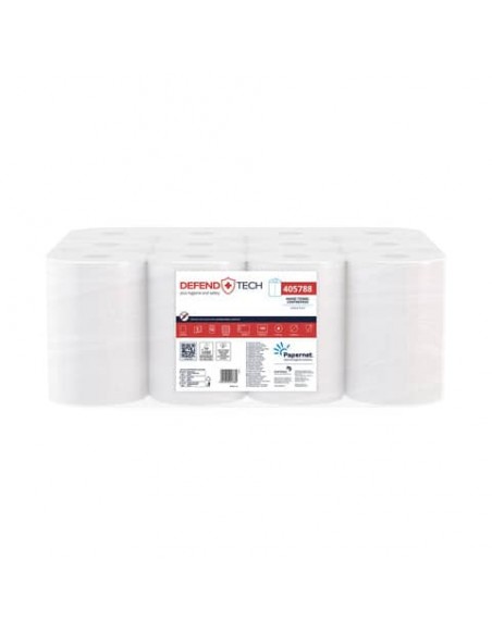Rotoli asciugamano Papernet Centrefeed - conf. 12 pz - 189 strappi - 405788