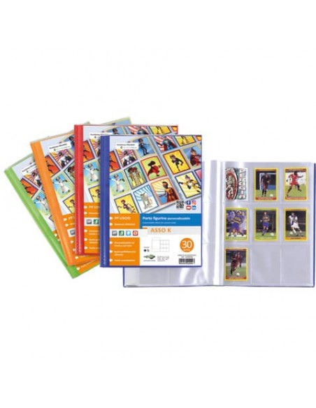 Album porta figurine personalizzabile - Sei Rota Asso K - colori assortiti - 30 buste - 57003090