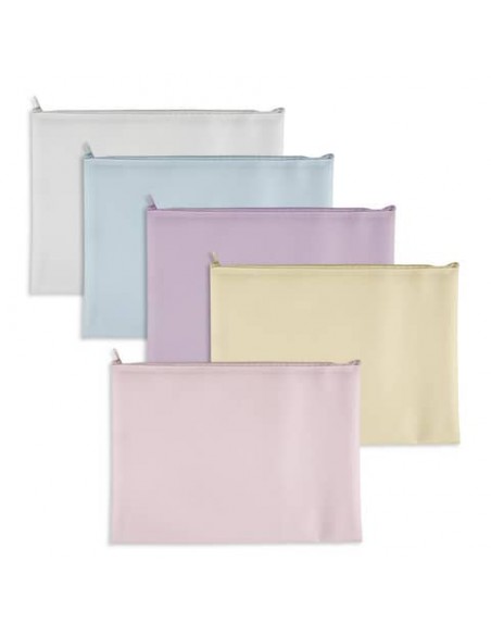 Busta Plastibor con ZIP in EVA colori pastello - A4 P0433190