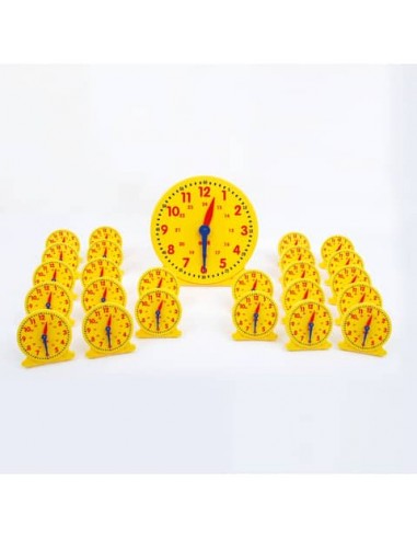 Orologi colorati per classi scolastiche Commotion conf. 25 pz (24 per alunni + 1 per insegnante) - colori assortiti -