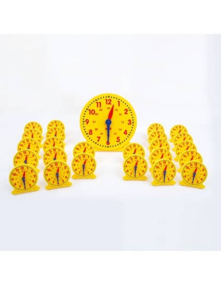 Orologi colorati per classi scolastiche Commotion conf. 25 pz (24 per alunni + 1 per insegnante) - colori assortiti -