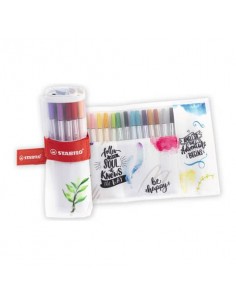 Rotolo Stabilo Pen 68 brush - conf. 18 pz - colori assortiti IT568/18-41